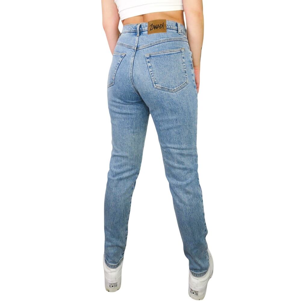 Zana Di 90s Jeans High Rise Straight Leg Mom Jeans Tapered 30" Yoke Jeans